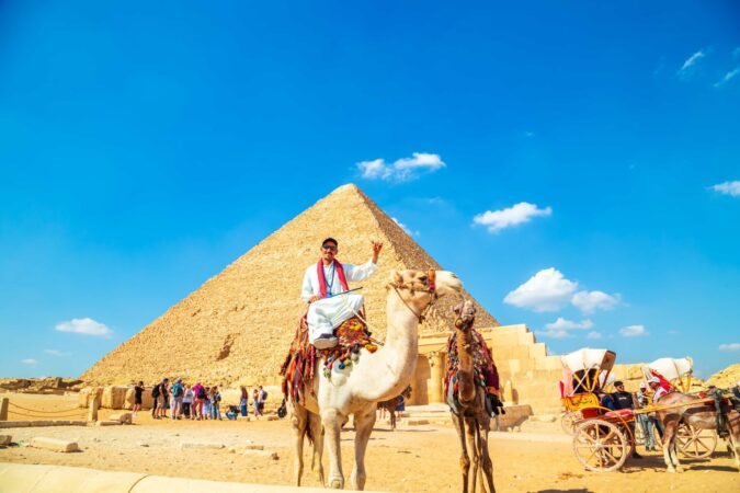 camel driver near great pyramids egypt  x